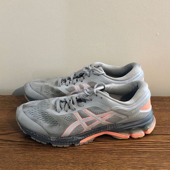 ASICS GEL-KAYANO 26 1012A536 Running Sneaker - Women's Size 9.5, Gray/Pink - Picture 2 of 10